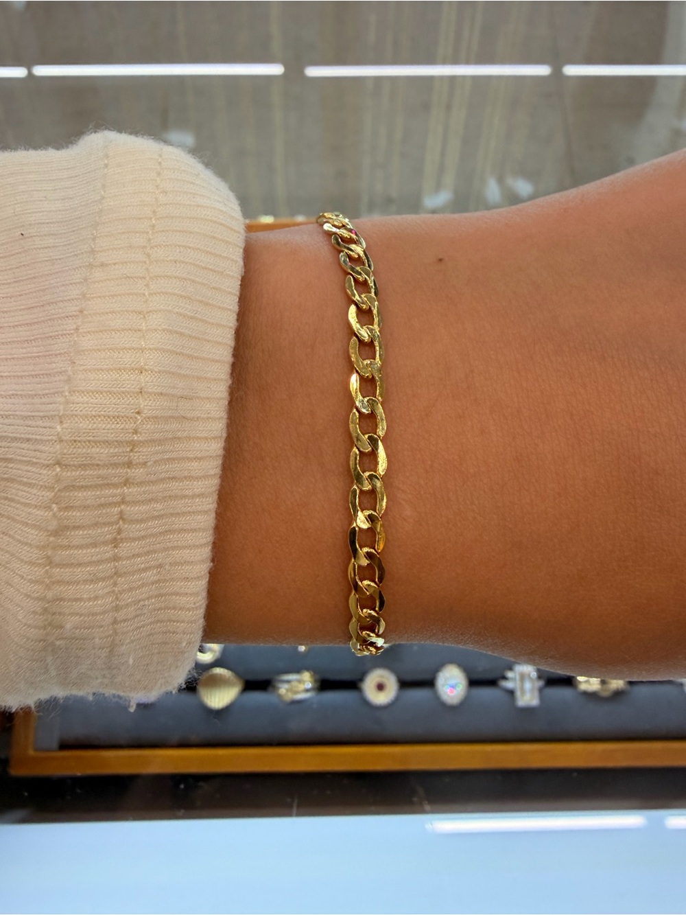 Gold Cuban Chain Bracelet - Jewelry